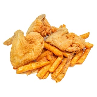 1 Pc Fish, 3 Whole Wings With Fries & Pop